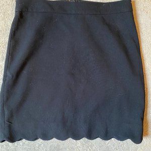 Loft Outlet Black Scallop Skirt Size 4